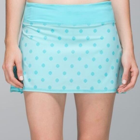 Lululemon Run Pace Setter Skirt Stripe Dot Printed 6 - Picture 2 of 7